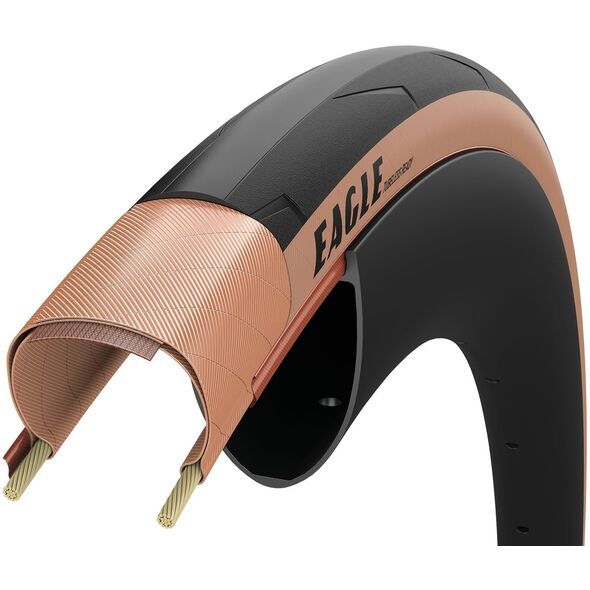 Opona GOODYEAR - Eagle Tubeless Ready 700x25/25-622 k. Blk/Tan
