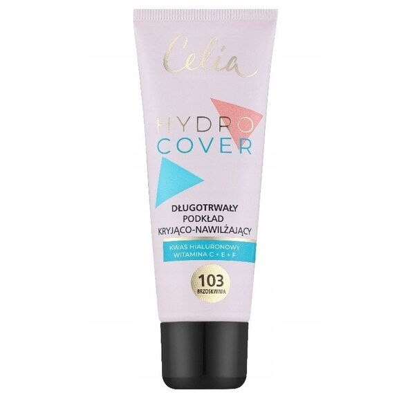 CELIA Hydro Cover Długotrwały podkład kryjąco-nawilżający 103 Brzoskwinia 30 ml