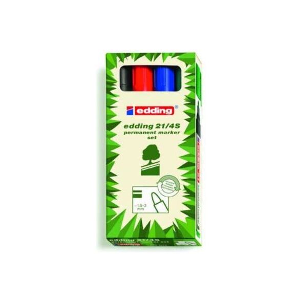 Edding Markery permanentne Eko 4 sztuki różne kolory