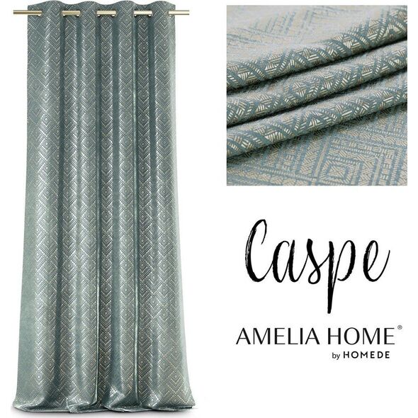AmeliaHome AmeliaHome Zasłona na przelotkach CASPE2 140x250 szarozielona