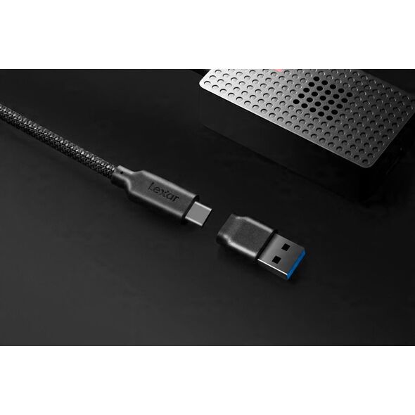 Αναγνώστης καρτών Lexar microSDXC Express, συμβατός με microSD UHS-I, R900MB/s με ενσωματωμένο ανεμιστήρα (USB3