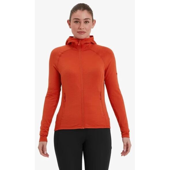 Γυναικεία μπλούζα Montane Protium Lite Hoodie - σαφράν κόκκινο