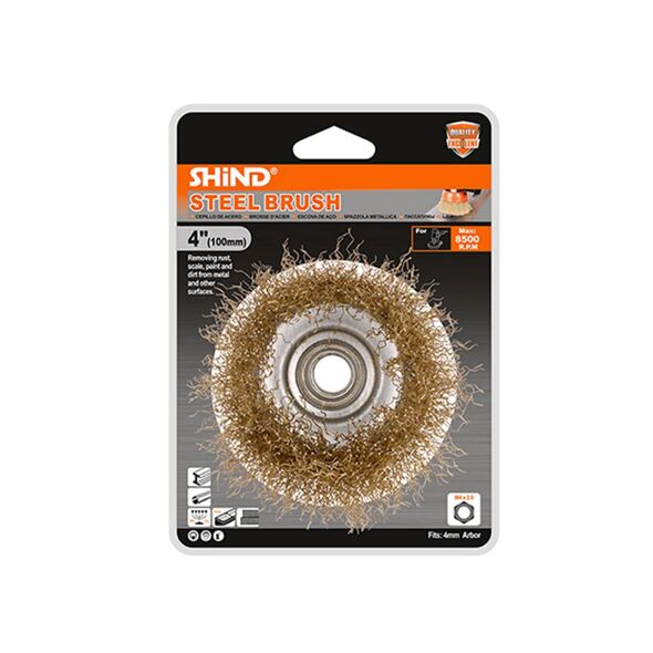 Shind Συρματοβουρτσα Γων.τροχου Φ100mm (SHI-94929) (SHI94929) έως 12 άτοκες Δόσεις