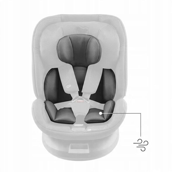 Παιδικό κάθισμα αυτοκινήτου Kinderkraft Xpedition 3, 0-36 kg, γκρι