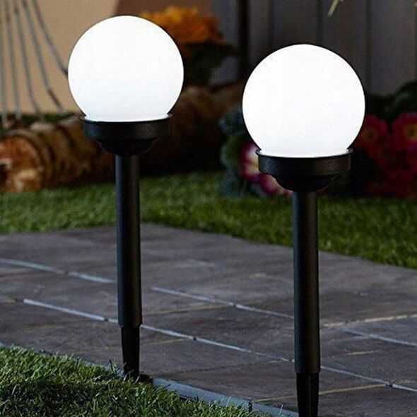 zakupytv.net 2x LAMPA SOLARNA OGRODOWA BIAŁA KULA BIAŁY LAMPY LED