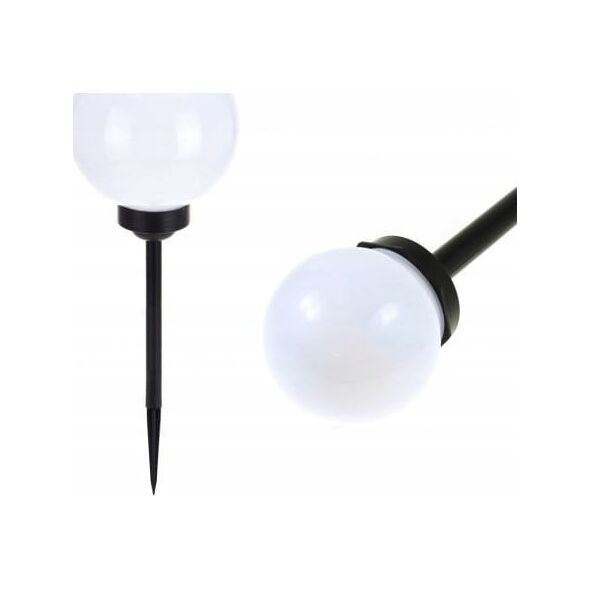 zakupytv.net 2x LAMPA SOLARNA OGRODOWA BIAŁA KULA BIAŁY LAMPY LED