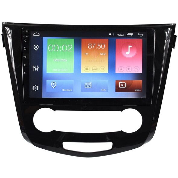 Ραδιόφωνο πλοήγησης GPS Nissan Qashqai 2, X-Trail 2014+ Android χειροκίνητος κλιματισμός