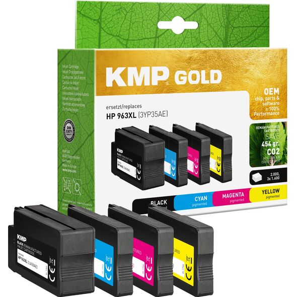 KMP GOLD Μελανοδοχείο HP 963XL (3YP35AE) Πολυσυσκευασία C/M/Y/B ανακατασκευασμένο
