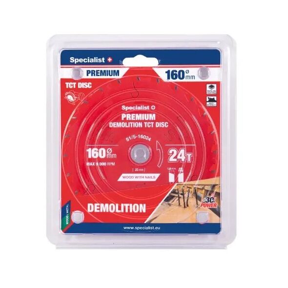 Δίσκος κοπής 160x24Tx20mm, Demolition PREMIUM, SPECIALIST+