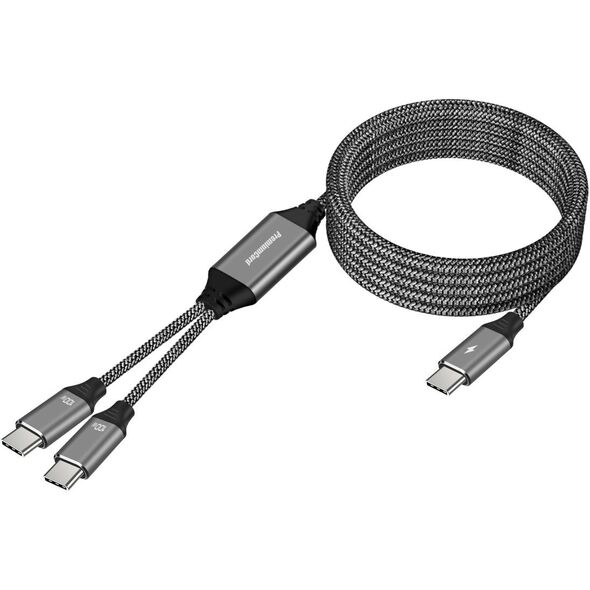 Καλώδιο φόρτισης USB-C PremiumCord, 2xUSB-C σε USB-C, 100W, 1m, μαύρο