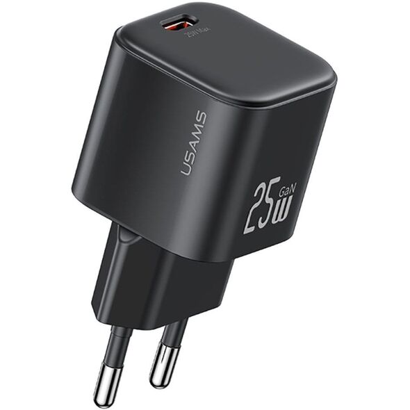 Ładowarka sieciowa USAMS JC Series CC289 25W GaN Mini Fast Charger USB-C czarny