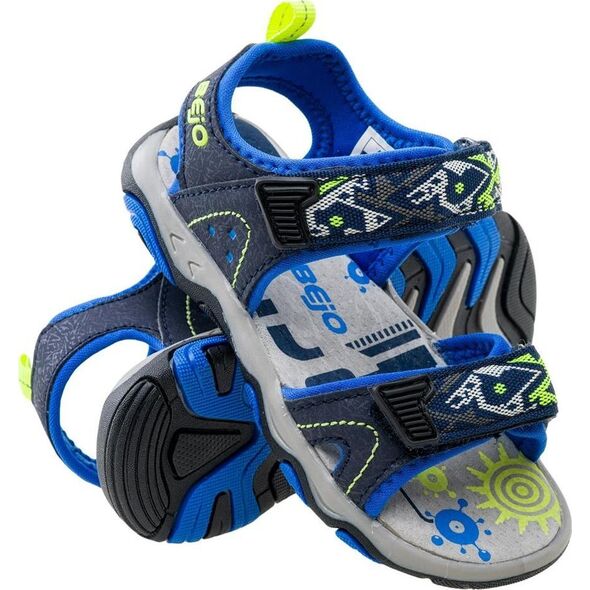 Bejo SANDAŁY I KLAPKI ELSI KIDS NAVY/LAKE BLUE/LIME 26