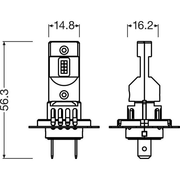 Λάμπα LED (Σετ 2 τεμ.) H7 12V 16W PX26D/PY26D-1 χωρίς οδική έγκριση Ultinon Essential LED gen2, λευκή 6500K