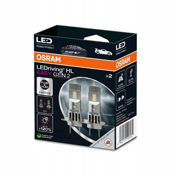 Λάμπα LED (Σετ 2 τεμ.) H7 12V 16W PX26D/PY26D-1 χωρίς οδική έγκριση Ultinon Essential LED gen2, λευκή 6500K