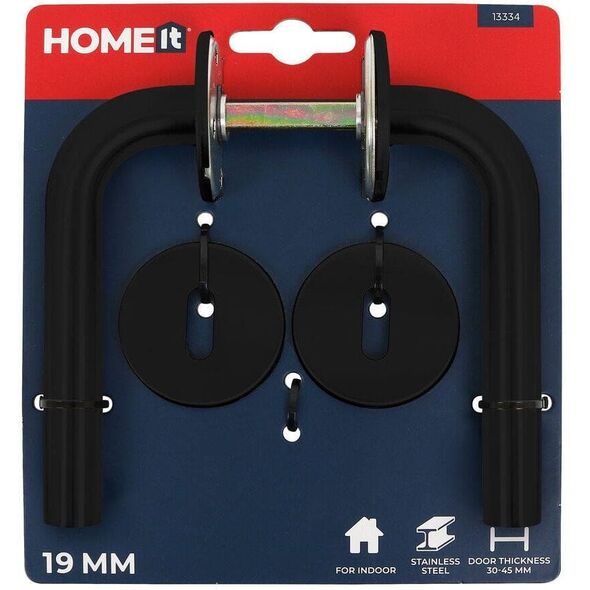 Home>it® πόμολο πόρτας με λαβή L 19 mm. μαύρο ματ