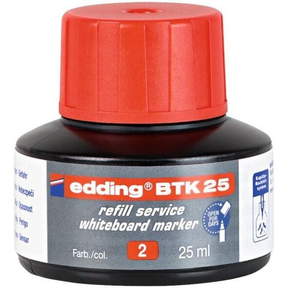 Tusz do uzupełniania markerów do tablic suchościeralnych E-BTK 25 EDDING, czerwony