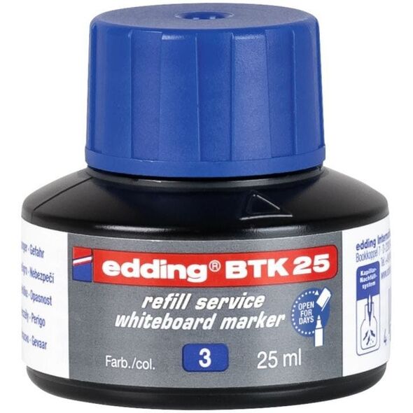 Tusz do uzupełniania markerów do tablic suchościeralnych E-BTK 25 EDDING, niebieski