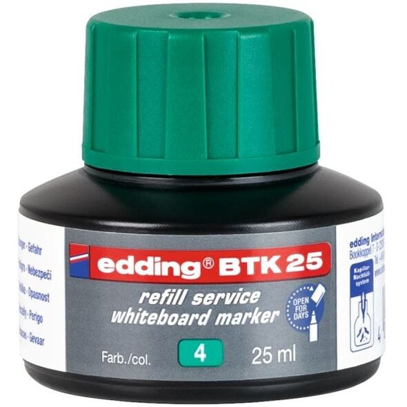 Tusz do uzupełniania markerów do tablic suchościeralnych E-BTK 25 EDDING, zielony