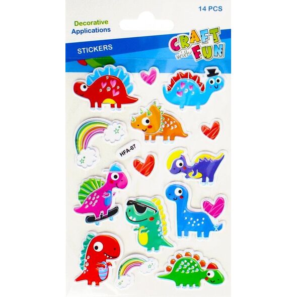 Craft with Fun ΑΥΤΟΚΟΛΛΗΤΑ 110X195 ΔΕΙΝΟΣΑΥΡΟΣ CF PBH 12/288