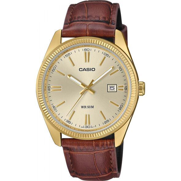 Zegarek Casio Zegarek męski Casio MTP-1302PGL-9AVEF brązowy