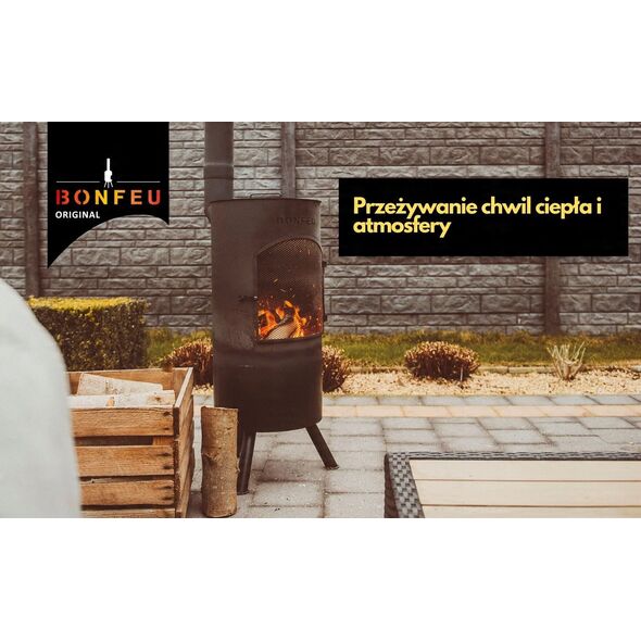 BONFEU KOMINEK OGRODOWY BONTON 40 RDZAWY