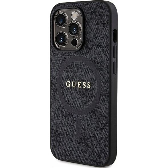 Guess Oryginalne Etui GUESS Hardcase GUHMP14XG4GFRK do iPhone 14 Pro Max (Kompatybilny z Magsafe / 4G Ring classic logo / czarny)