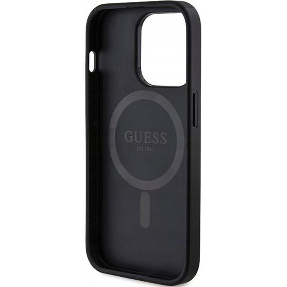 Guess Oryginalne Etui GUESS Hardcase GUHMP14XG4GFRK do iPhone 14 Pro Max (Kompatybilny z Magsafe / 4G Ring classic logo / czarny)
