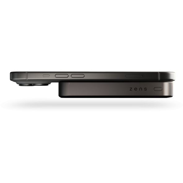 ZENS Slim Qi2 Aluminium Powerbank - magnetyczny powerbank 10000 mAh kompatybilny z MagSafe i Qi2 (black)
