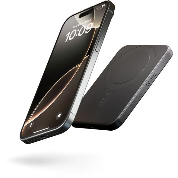 ZENS Slim Qi2 Aluminium Powerbank - magnetyczny powerbank 5000 mAh kompatybilny z MagSafe i Qi2 (black)
