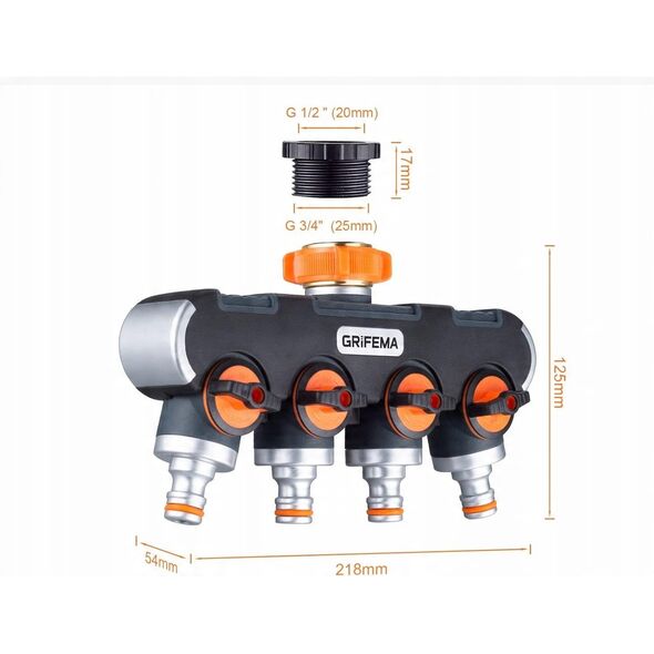 Hose distributor with valve metal / SCHMITH SCH14W02212