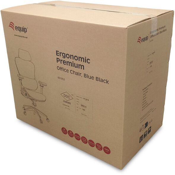 Equip Ergonomischer Bürostuhl mit Kopf und Armstützen     gr lite Retail