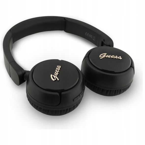 Headphones Guess Bluetooth 5.3 Metal Logo Script black