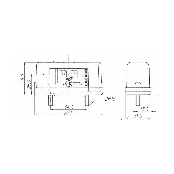LED license plate light W53 245
