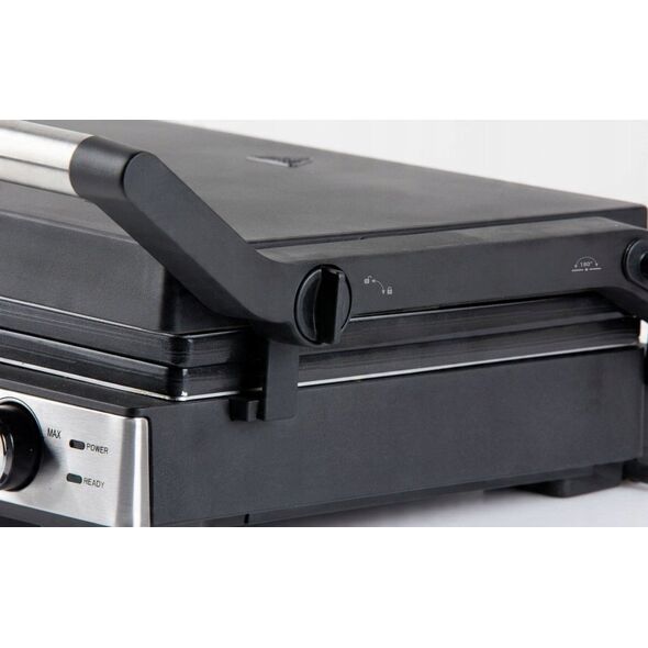 DOMO DO9287G czarny 166 W grill elektryczny rozkładany + gofrownica