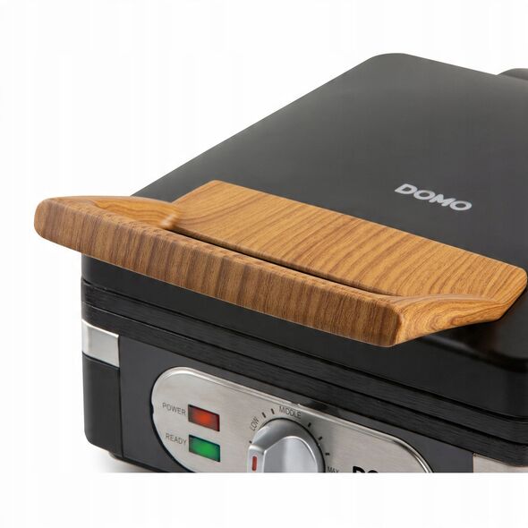 DOMO DO9275W Gofrownica, 1400W, 2 duże gofry, regulacja temperatury, czarna