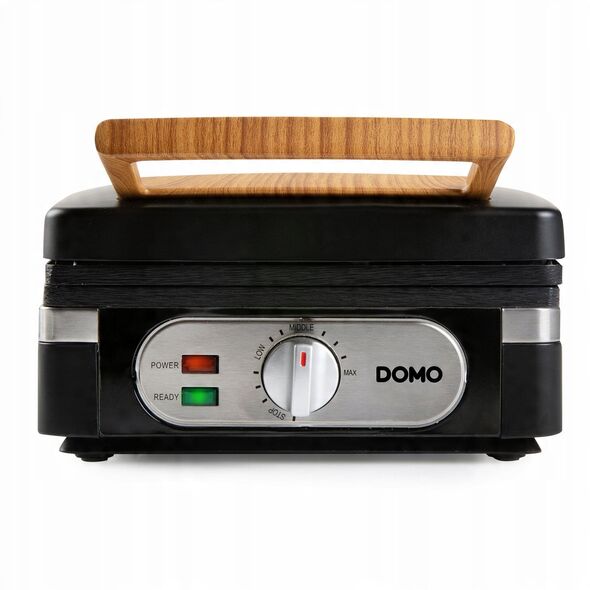 DOMO DO9275W Gofrownica, 1400W, 2 duże gofry, regulacja temperatury, czarna