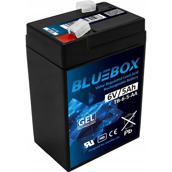 BLUEBOX Akumulator Żelowy VRLA AGM 6V5Ah Do Auta Na Akumulator