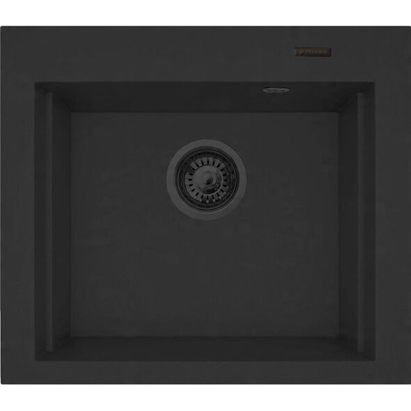 Zlew SIROS (57x51,5) 1B Black Edition + Bateria FLEXOS