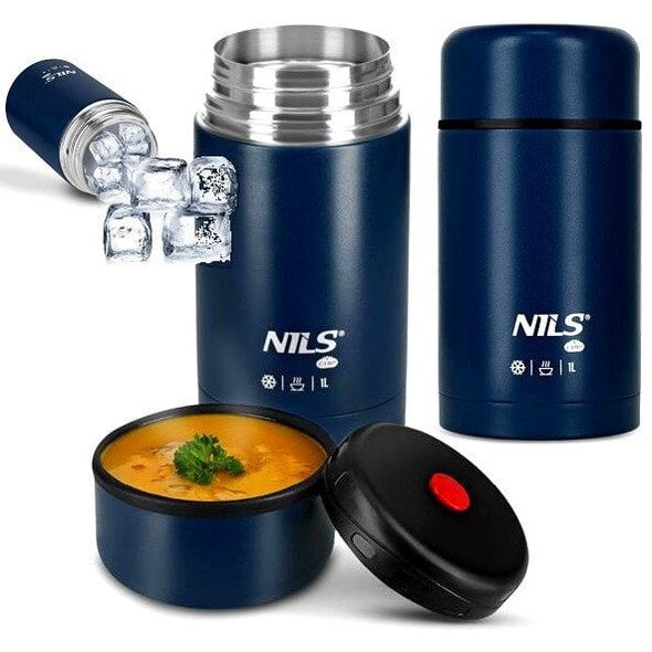 Θερμός φαγητού NC3802 1000ML ΜΠΛΕ NILS CAMP