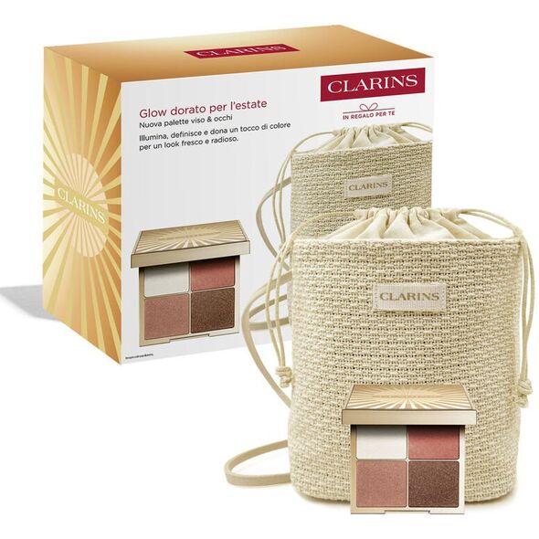 CLARINS SET (FACE&EYES PALETTE + SUMMER POUCH)