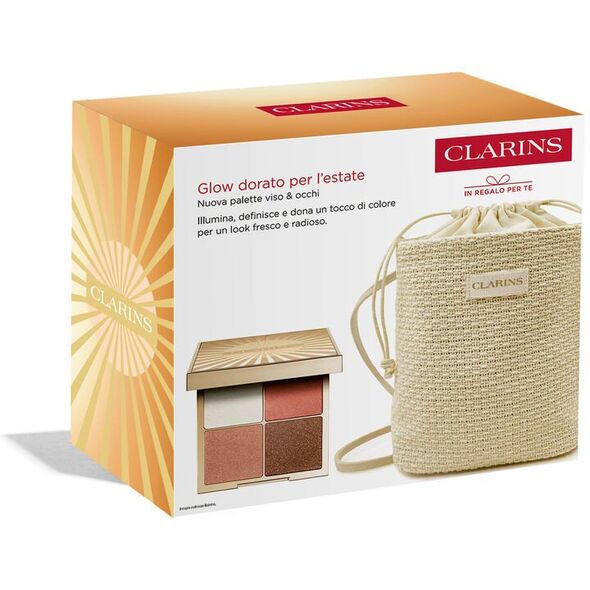 CLARINS SET (FACE&EYES PALETTE + SUMMER POUCH)