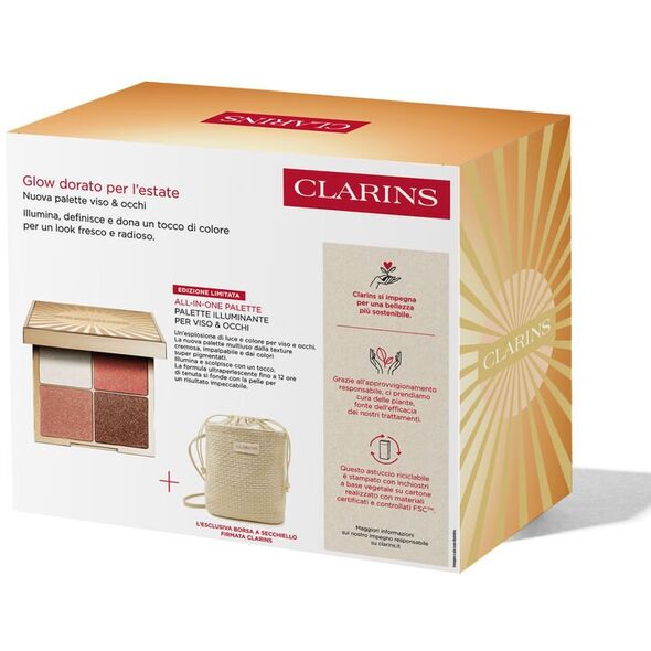 CLARINS SET (FACE&EYES PALETTE + SUMMER POUCH)