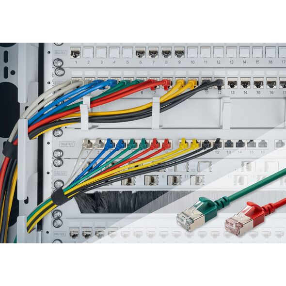 DIGITUS CAT 6A F-FTP SlimPatchk.,CU,LSZH AWG 32/7, 2μ,Μαύρο