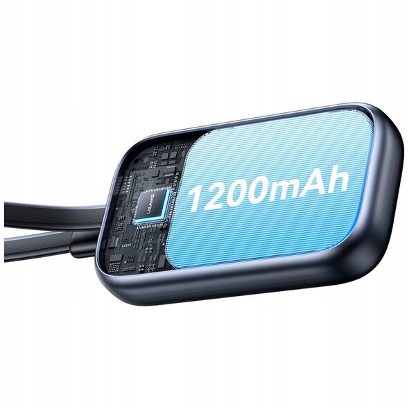 επαγωγικός φορτιστής για Apple Watch Usams CD245 2-σε-1 με powerbank 1200mAh + καλώδιο USB-C τιτάνιο