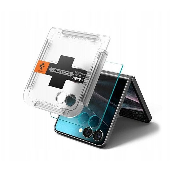 Spigen Glas.TR ”EZ FIT” HD do Samsung Galaxy Z Flip 7 przezroczysty - 2 szt.