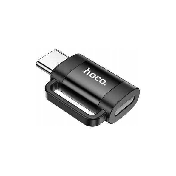 Adapter USB Hoco HOCO adapter OTG Typ C (męski) do Lightning (żeński) 3A UA31E czarny