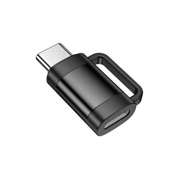 Adapter USB Hoco HOCO adapter OTG Typ C (męski) do Lightning (żeński) 3A UA31E czarny