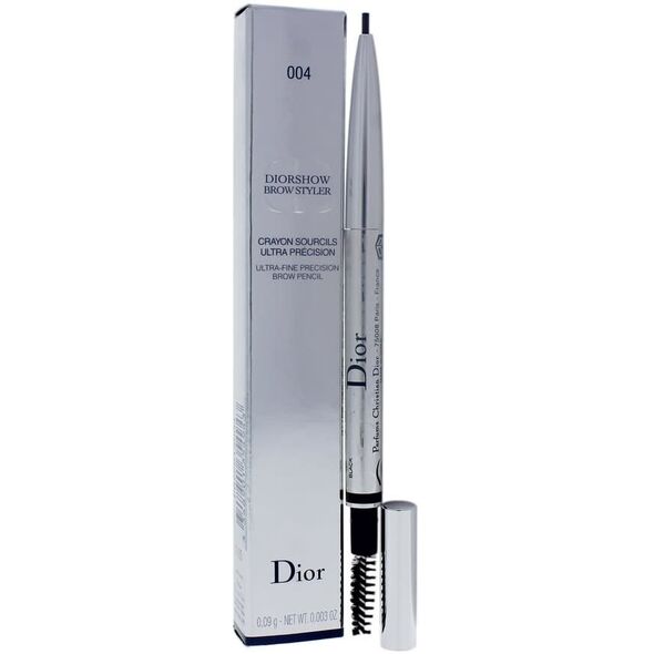 Christian Dior, Diorshow Brow Styler, Διπλής Όψης, Μολύβι Φρυδιών με Κρέμα, 004, Μαύρο, 0.09 g Για Γυναίκες