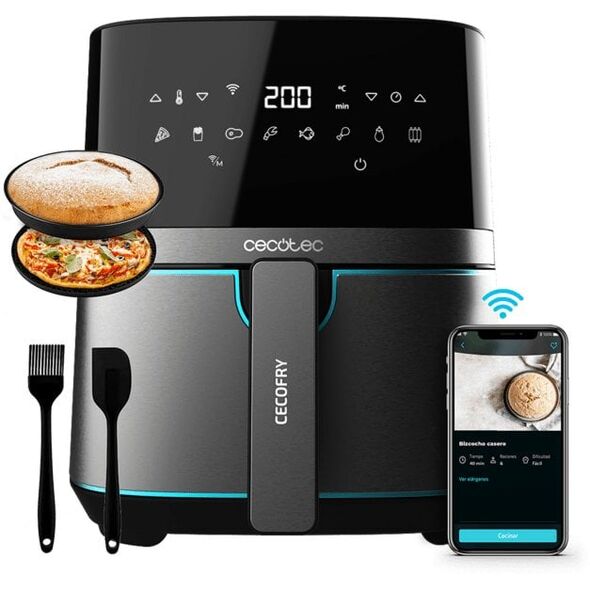 Frytkownica beztłuszczowa Cecotec Cecofry Full InoxBlack 5500 Connected Pack air fry