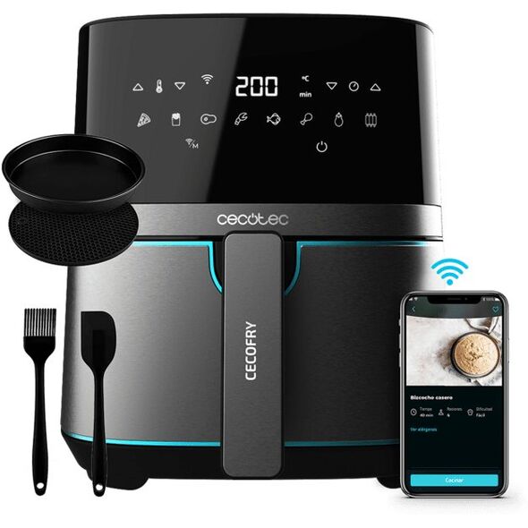 Frytkownica beztłuszczowa Cecotec Cecofry Full InoxBlack 5500 Connected Pack air fry